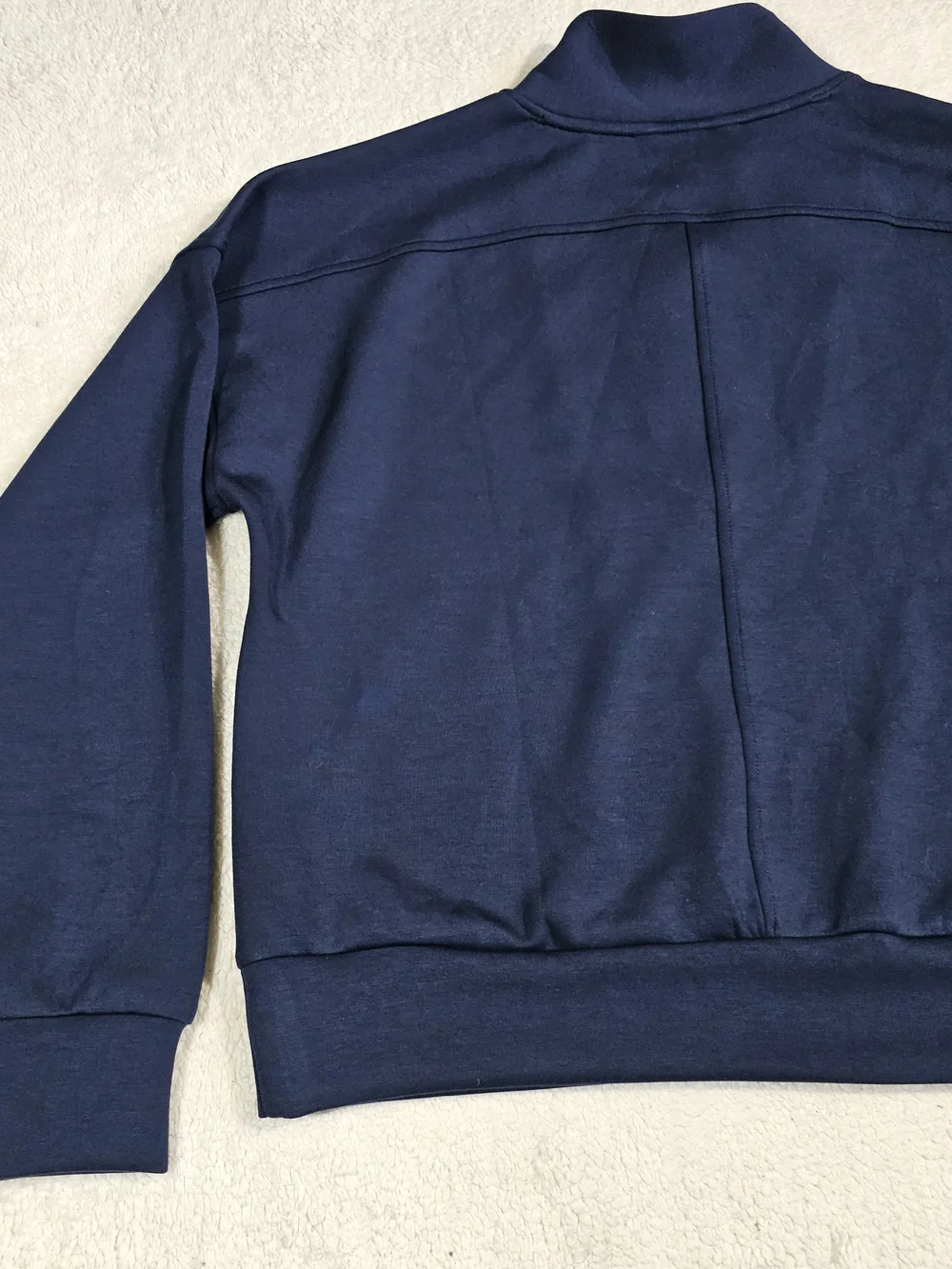 Spanx Air Essentials Half Zip Sweatshirt - TIMELESS NAVY BLUE - MEDIUM